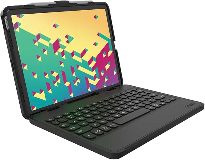 ZAGG Rugged Book Detachable Case and Magnetic-Hinged Keyboard for iPad Air 11" (M5)/ (M4)/ (M3)/ (M2) / iPad 10.9" (air 4th gen)/ 11" (1st & 2nd Gen), Bluetooth Pairing, Backlit Keyboard, Black