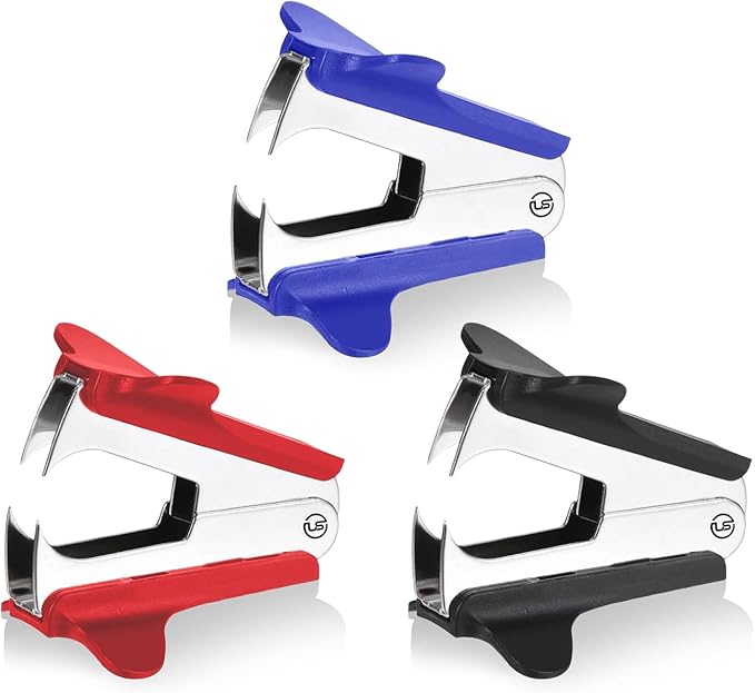 Staple Remover 3 Pack Staple Puller Pinch Jaw Style Staple Remover Tool, Stapler Removers