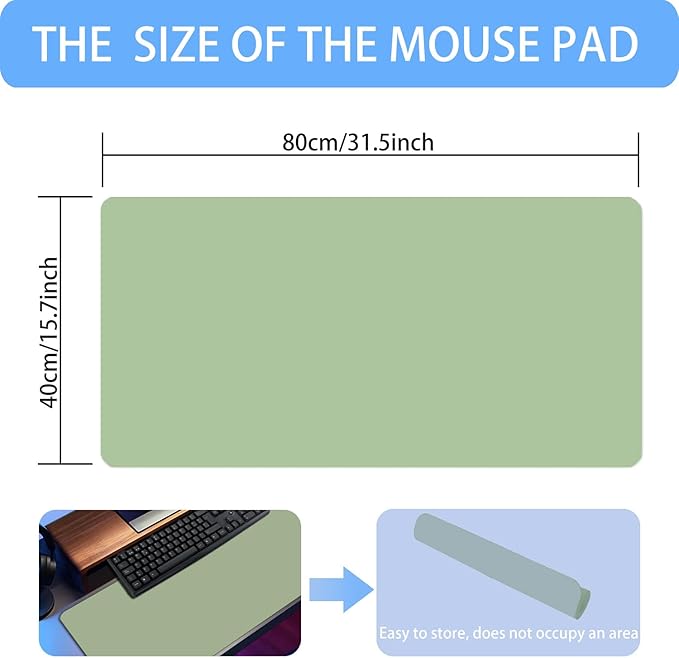 Erasable writable(Frontside) Table mat,Dual Sided Desk Mat, Large Mouse Pad, Notepad, Writing White Board (Includes 7.9"x9.4" Portable Mousepad)