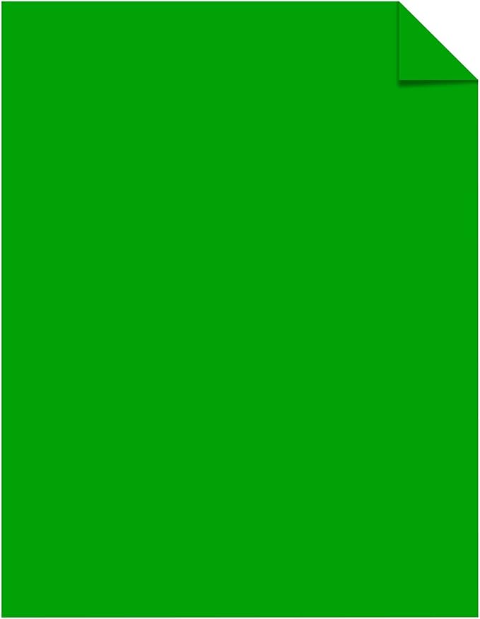 Neenah Astrobrights Color Paper, 8.5” x 11”, 24 lb/89 GSM, Gamma Green, 500 Sheets (21548)