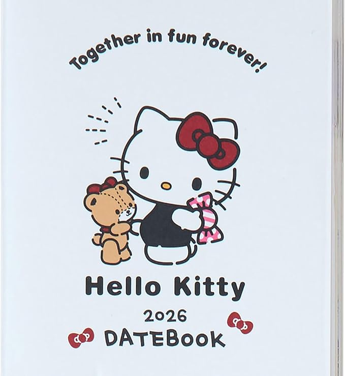Sanrio Pocket Date Book 2026 Hello Kitty Paper Starts in October Compact Size Notebook Diary 622915