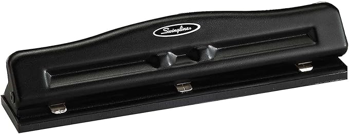 Swingline 2-3 Hole Punch, Adjustable, Commercial Hole Puncher, 11 Sheet Punch Capacity, Black (74020)