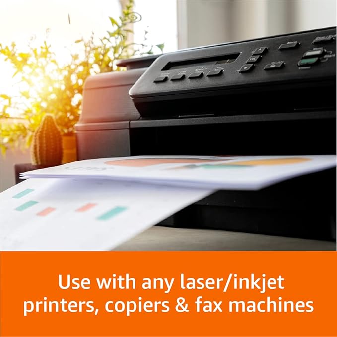 Amazon Basics Multipurpose Copy Printer Paper, 20 lb, 11 x 17 Inches, 5 Reams (2,500 Sheets), 92 Bright White