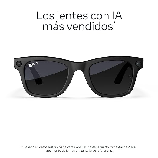 Ray-Ban Meta (Gen 1), Wayfarer, Matte Black | Smart AI Glasses for Men, Women — 12 MP Camera, Open-Ear Speakers, Video Recording, Bluetooth — Polarized Gradient Graphite Lenses — Wearable Technology