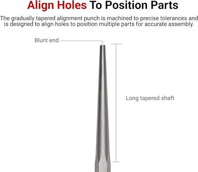 TEKTON 7/32 Inch Alignment Punch | 66176 | Made in USA