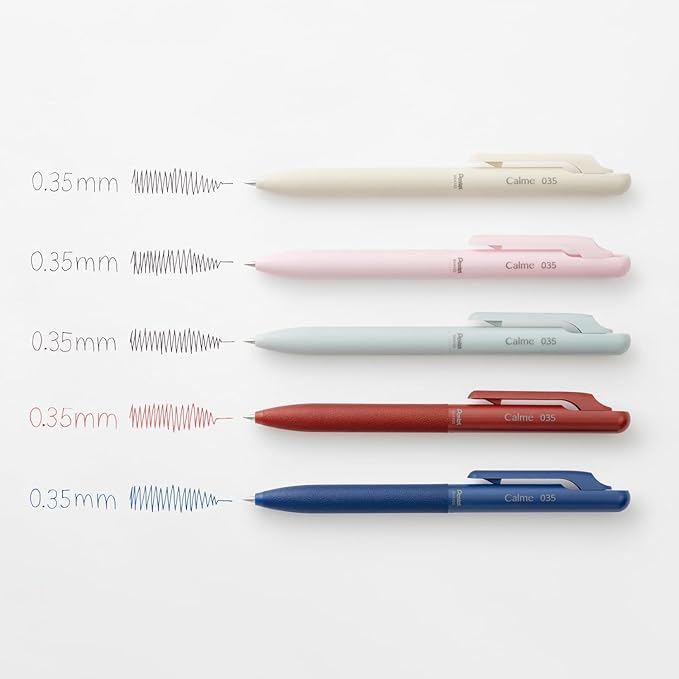 Pentel Ballpoint Pen, Calme 0.35mm, Pink, 10 Count BXA103P-A(10)