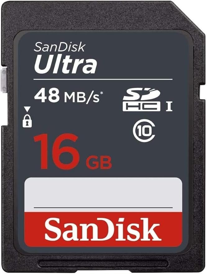 5 Pack - SanDisk Ultra 16GB SD SDHC Memory Flash Card UHS-I Class 10 Read Speed up to 48MB/s 320X SDSDUNB-016G-GN3IN Wholesale Lot + (5 Cases)