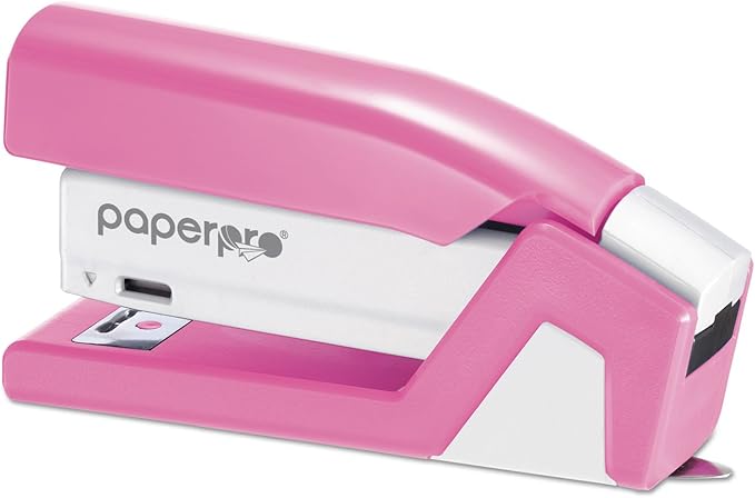 PaperPro 1588 - Pink Ribbon Compact Stapler, 15-Sheet Capacity, Pink/White