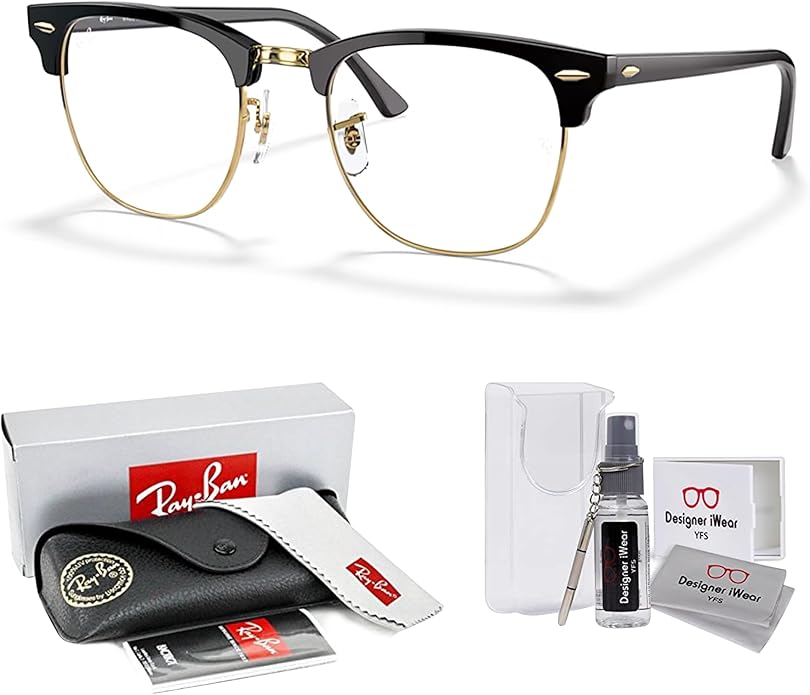 Ray-Ban RB3016 CLUBMASTER Sunglasses For Men For Women +BUNDLE with ACCESSORY EYEWEAR KIT