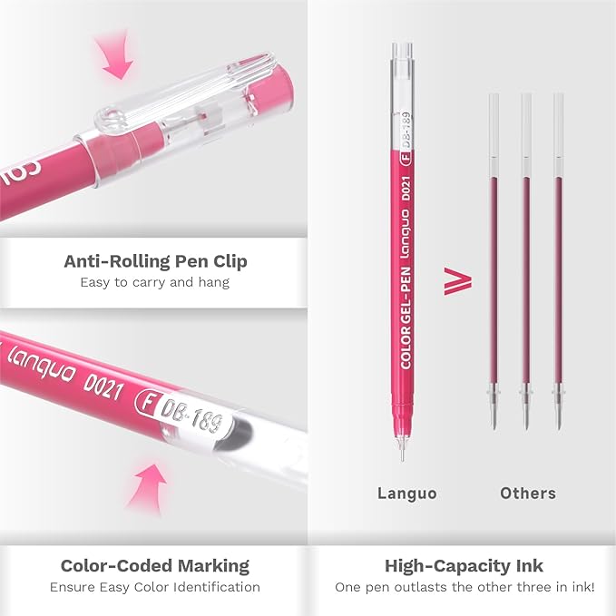 99 Colors Gel Pens for Coloring - Smooth Vibrant Colors 0.6mm Fine Point Gel Ink Pens Colored Set for Adults Artists Drawing Journaling Sketching Art Supplies