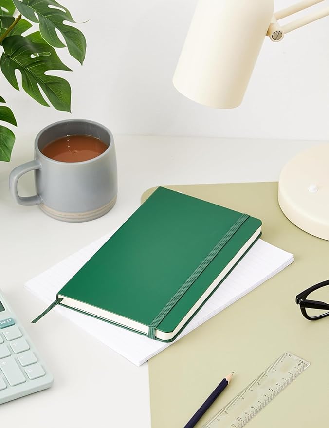 Moleskine Notebook, Large, Ruled, Myrtle Green, Hard (5 x 8.25)