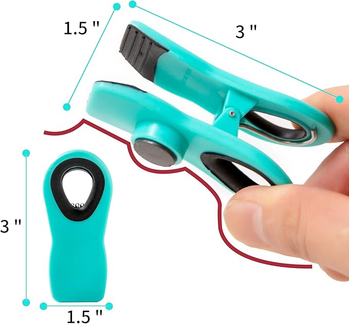 Magnetic Clips - Chip & Food Bag Clips (10pcs Green)