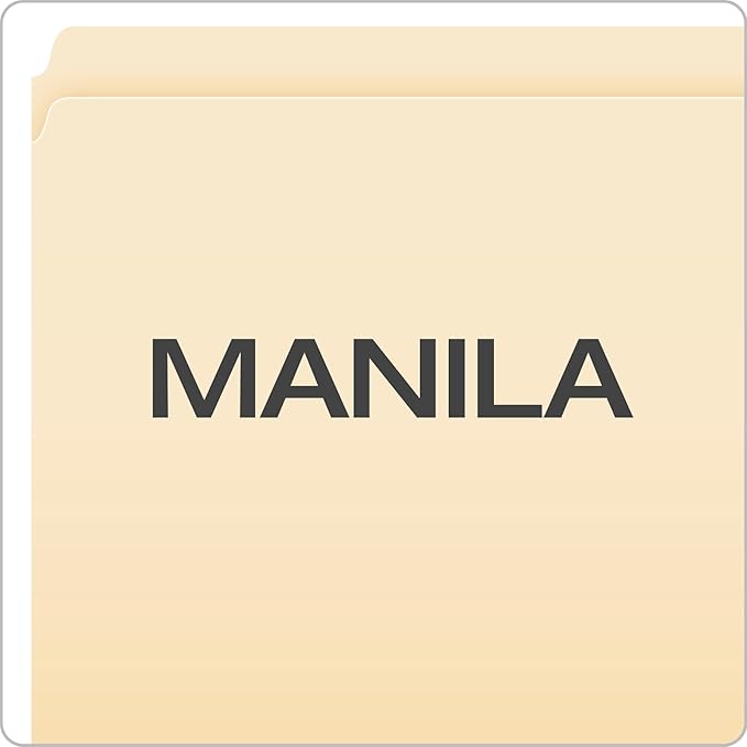 Pendaflex 752 File Folders,Straight Cut,Top Tab,Letter,Manila (Box of 100),Natural,(Pack of 5)