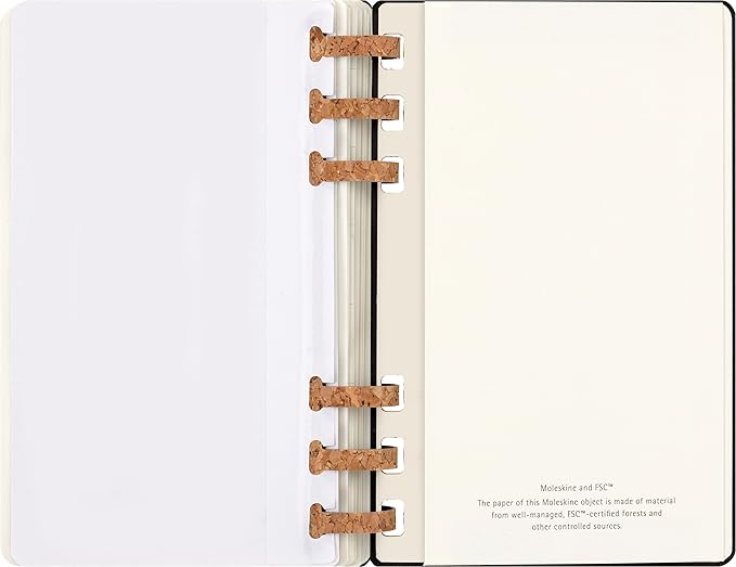Moleskine 2024 Spiral Academic Planner, 12M, Large, Black, Hard Cover (5 x 8.25)
