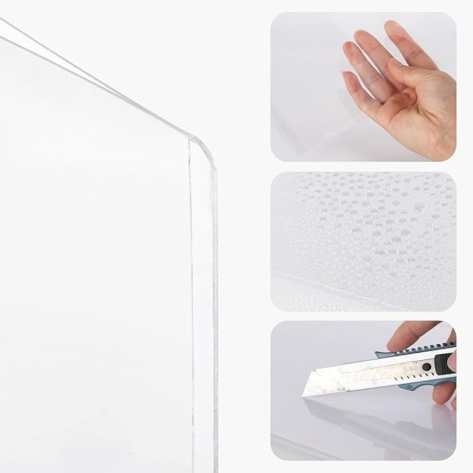 20 Pcs Rigid Print Protectors 8.5''x 11'' Waterproof Plastic Sheet Protectors for Prints Photos Postcard Poster(Clear)