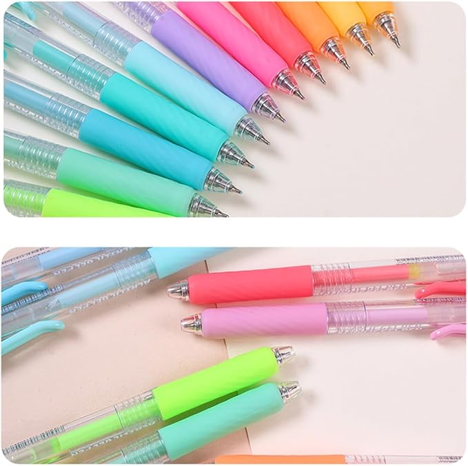 6 Colors Acrylic Gel Pens for Coloring, 0.7mm Fine Tip for Adult Coloring, Black Paper, Drawing, Journaling, Note Taking, Lip Gloss Red