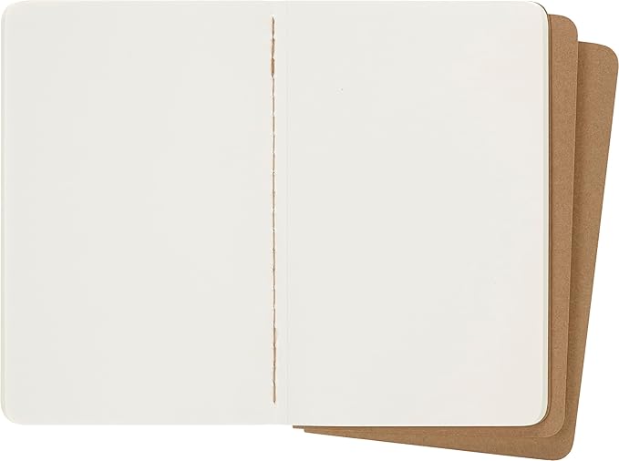 Moleskine Cahier Journal, Soft Cover, Large (5" x 8.25") Ruled/Lined, Black, 80 Pages (Set of 3)