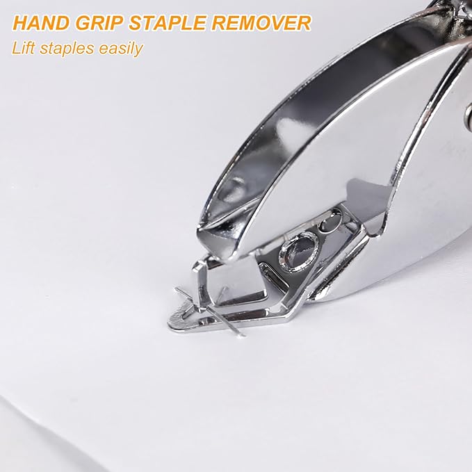 Heavy Duty Metal Staple Remover, Professional Grade Steel Construction, Easy Grip Handheld Design for Office, School and Home Use