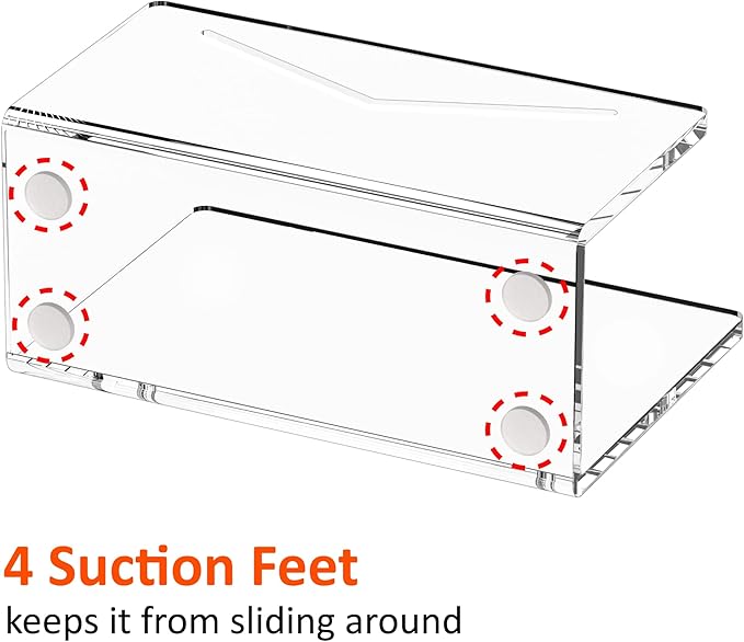 Acrylic Mail Holder, Clear Acrylic File Letter Organizer, Vertical Envelope Mail Holder for Desk, Lightweight Countertop Bill Holding Sorter Letter Invoice Stand for Home Office School