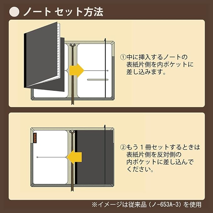 KOKUYO Systemic Synthetic Leather Cover Notebook, with One Semi-B5, B 6mm Ruled, 35 Lines, 40 Sheets, Twin Ring Edge Title Notebook, Navy Blue, Japan Import (NO-V683B-DB)