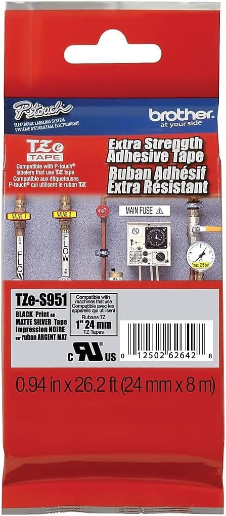 BRTTZES951 - TZ Extra-Strength Adhesive Laminated Labeling Tape