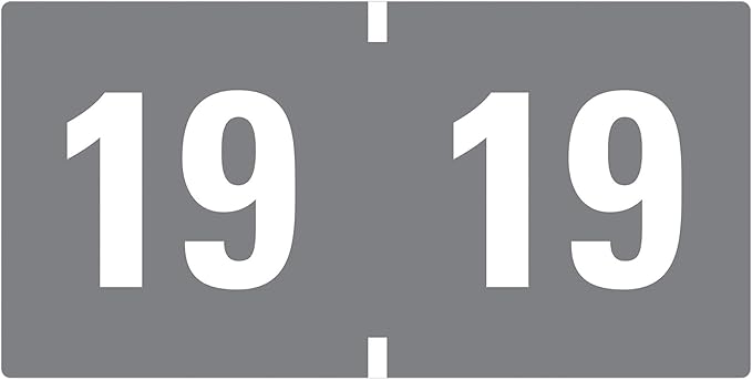 Smead ETYJ Color-Coded Year Label, 2019, Label Roll, Gray, 500 per Roll (68319)