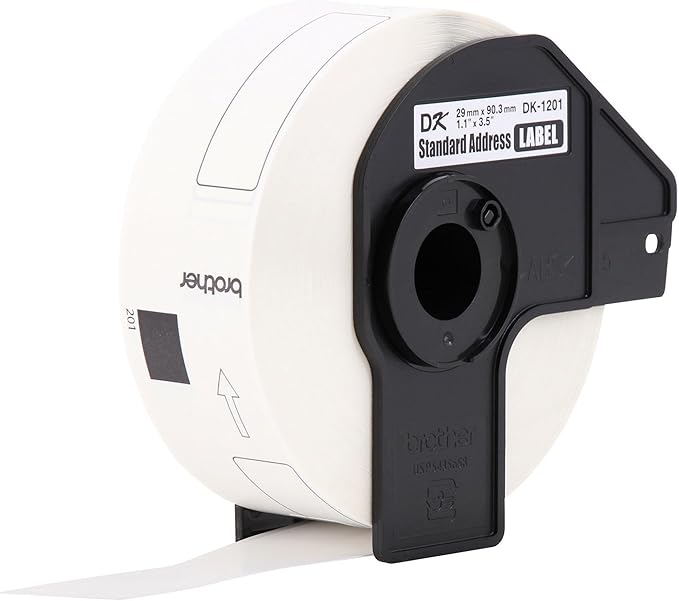 Brother Genuine DK1201 Die-Cut Standard Rolled Address Labels for QL Printers, (DK1201)