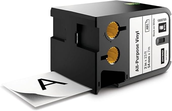 DYMO All-Purpose Labels for DYMO XTL Label Makers, Black on White, 2", 1 Roll (1868755)