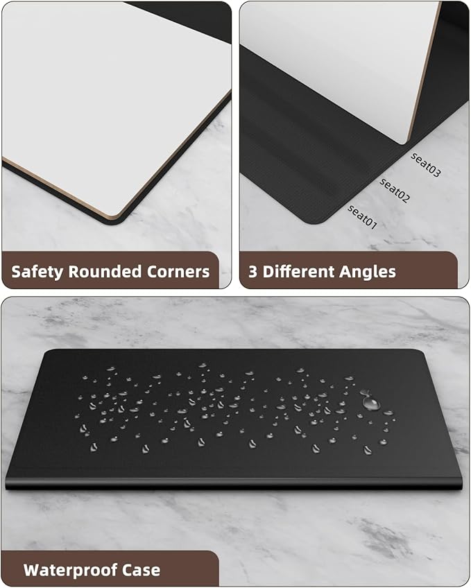 Small Dry Erase Board with Stand for Desk, Portable Reusable Desktop Notepad, 9.5 * 6.6in Memo White Board,Office Home Supplies Desk Accessories MH770 (Orange)