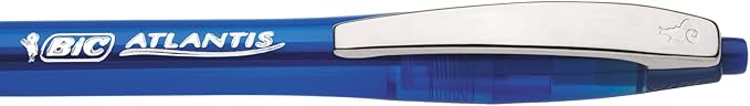 BIC Ball Pen, Medium Point 1.0 mm, Blue | Retractable | Atlantis Original | 2-Count
