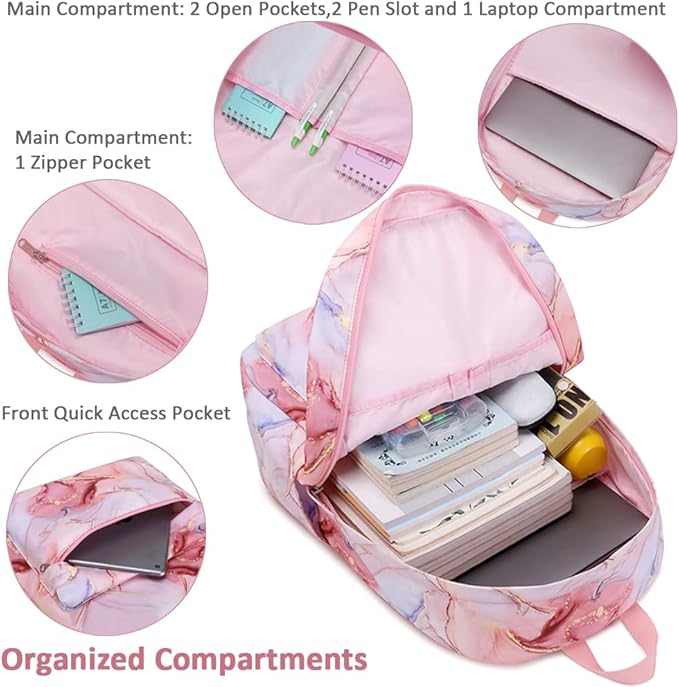 Meisohua School Backpack for Teens Girls Boys Backpack for Elementary Middle School Bookbag for Kids Backpack Lunch Bag Set