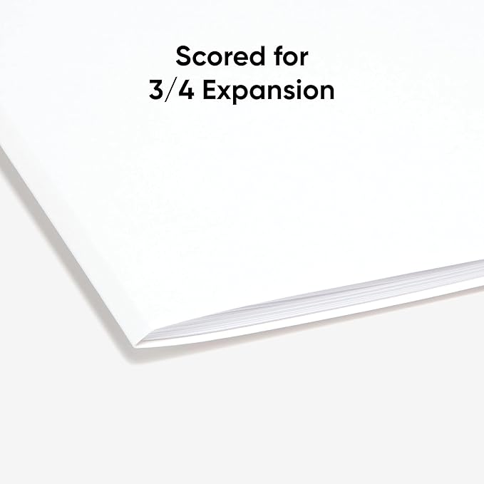 Smead Standard File Folders, 100 Count, White, 1/3-Cut Tabs, Letter Size (12843)