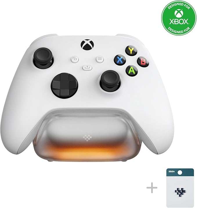 8BitDo Xbox Wireless Controller Charging Dock - Magnetic Secure Charging & Light Adjustment for Xbox Series X|S & One - Officially Licensed (White)