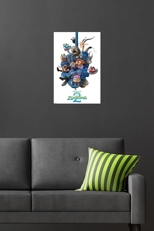 Disney Zootopia 2 (2025) - Group One Sheet Wall Poster, 22.4L" x 14.7W", Premium Poster & Mount Bundle