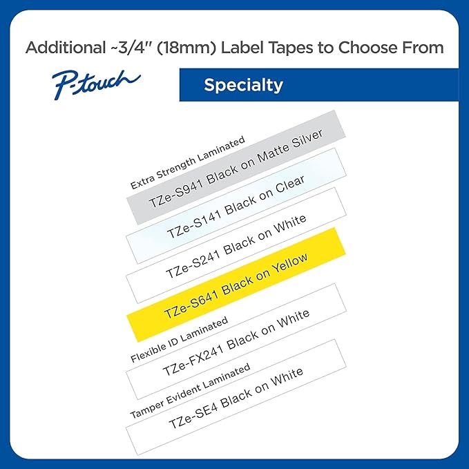 Brother(R) TZe-241 Black-On-White Tape, 0.75in. x 26.2ft., 239384-9022