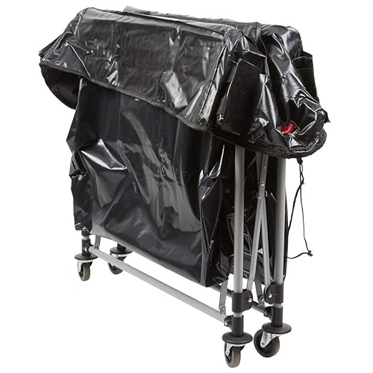 Rubbermaid Commercial Products, Cover for Rubbermaid Collapsible 8 bushel and Multi-Stream X-Cart with Quick-Access-Lid and Multiple Built-in-Storage Pockets, Large (1889864)