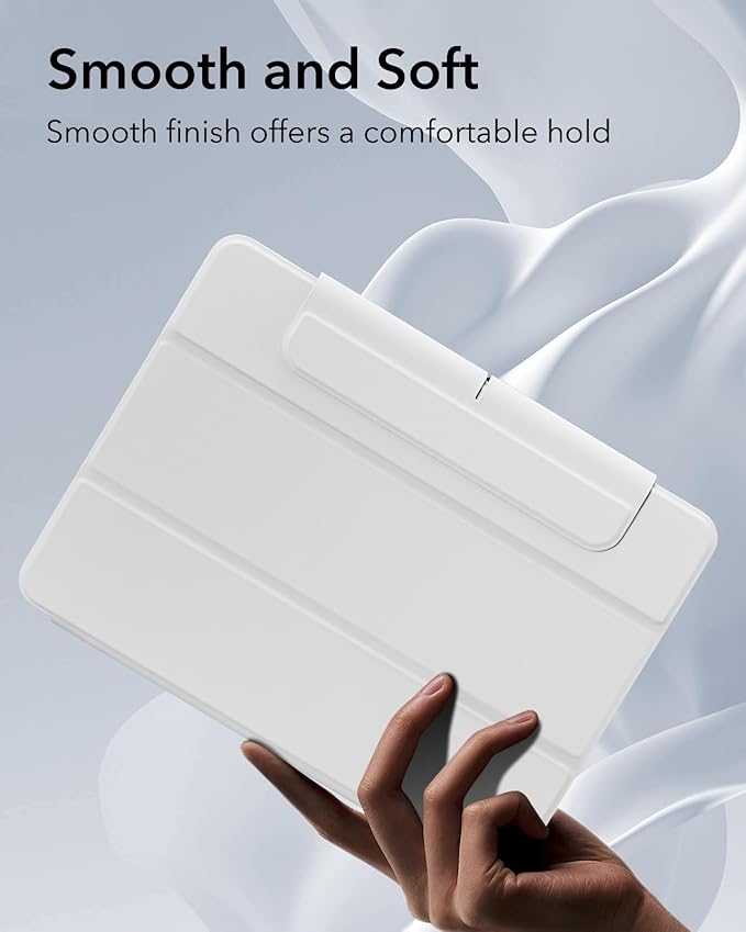 ESR for iPad Pro 13 Inch Case (M5/M4) 2025/2024, Removable Magnetic Cover, Vertical Stand, Fully Supports Pencil Pro and Pencil(USB-C), Rebound 360 Series, Brilliant White