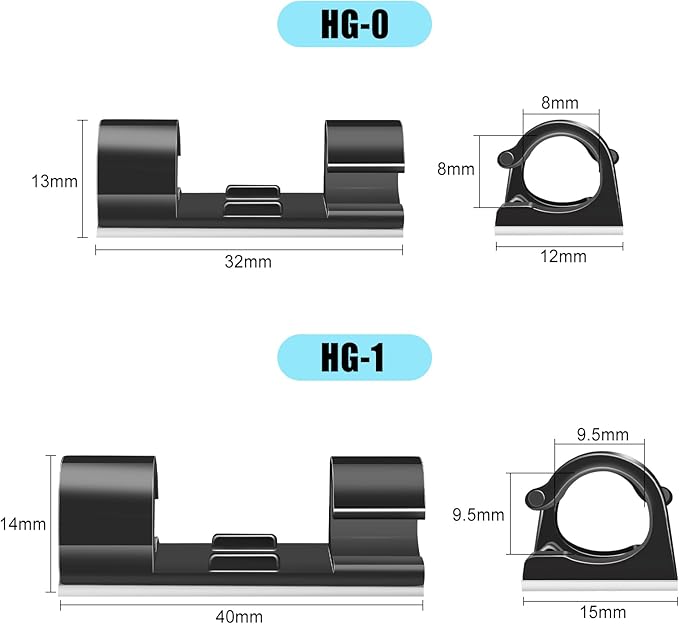 XHF 50pcs Medium Self Adhesive Cable Clips Black,Wire Clips Cable Management Wire Organizer Cord Holder for Under Desk, Car, Wall, TV PC Ethernet Cable (Pack of 2)