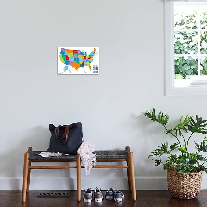 Trends International Map - United States Of America 2022 Wall Poster, 19L x 13W, Premium Unframed Version