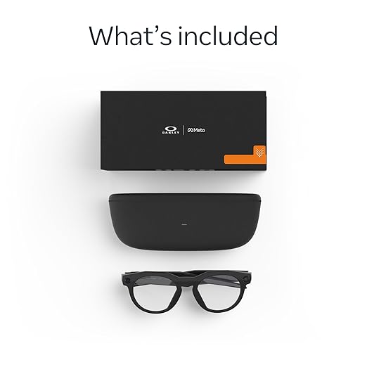 Oakley Meta HSTN, Black | Smart AI Glasses for Men, Women — Performance for Sports, Athletes — Camera, Audio, Video — 8 Hour Battery — 3K HD Resolution — Clear Lenses