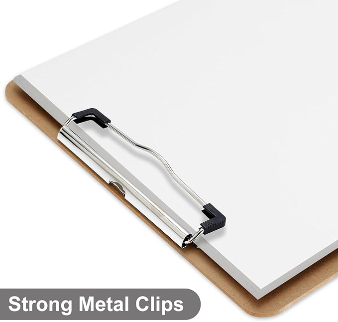 Wood Clipboards 30 Pack, Letter Size Hardboard Clip Board 8.5x11 for Classroom, Students, Kid, A4 Standard Size 9" x 12.5" with Low Profile Clip, Office & School Supply