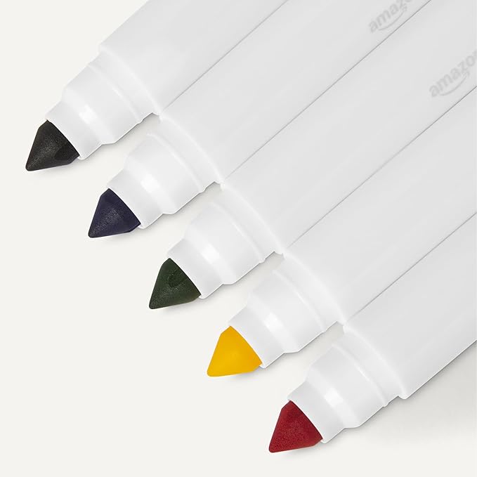 Amazon Basics Broad Line Washable Markers, Multicolor, Pack of 40