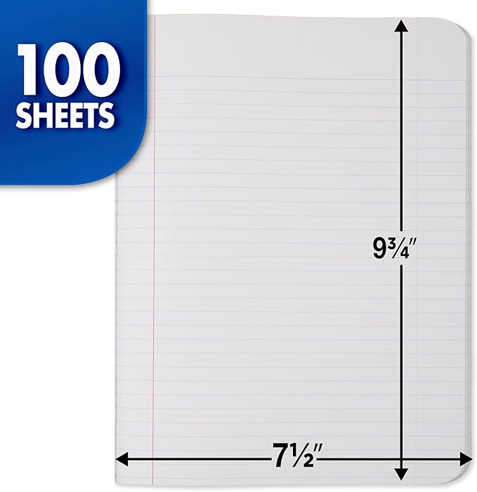 Mead Composition Notebook, 3 Pack, College Ruled Paper, 7-1/2" x 9-3/4", 100 Sheets per Comp Book, Black Marble (38111)