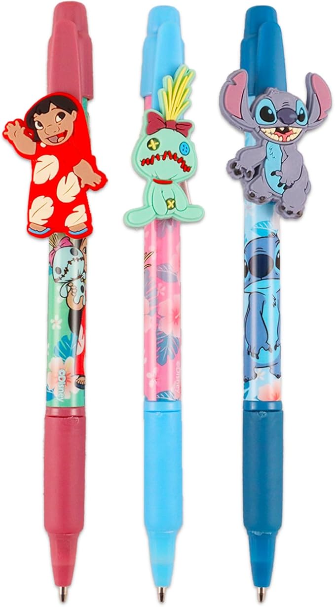 Lilo and Stitch Sticky Note Tab Set - Bundle of 200+ Sticky Tabs (7 Styles) Plus Pens, Stickers for School & Office Supplies | Stitch Desk Accessories