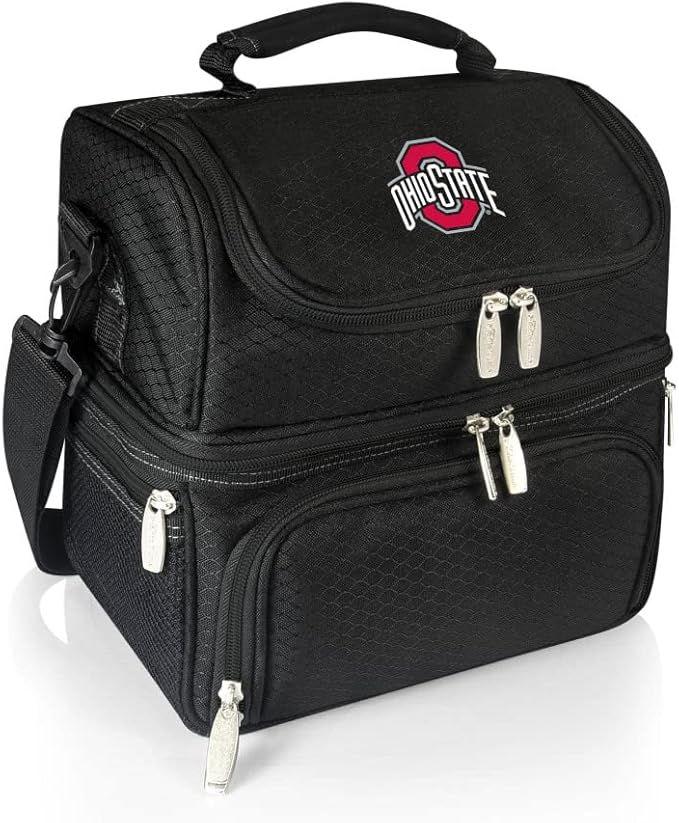 PICNIC TIME NCAA Nebraska Cornhuskers Pranzo Lunch Bag - Insulated Lunch Box with Picnic Set - Lunch Cooler Bag