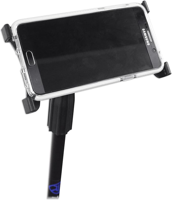 Rockville IPS20 Adjustable Tripod Stand for Tablets and Phones, Universal Fit, 360° Rotation, Collapsible Design, Perfect for Musicians, Presenters, and Content Creators