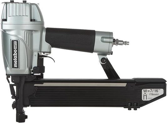 Metabo HPT 7/16" Standard Crown Stapler, Pro-Preferred Pneumatic Power Nailers, Construction Tool for Roof Decking & Subfloor Install, 16 Gauge Power Stapler, 1" to 2" Crown Staples, N5008AC2