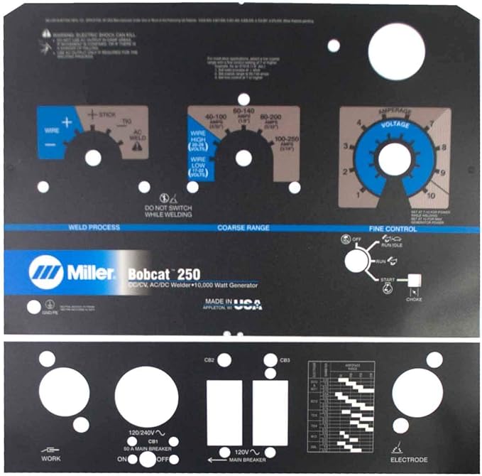 Miller 221555 Label, Nameplate Bobcat 250