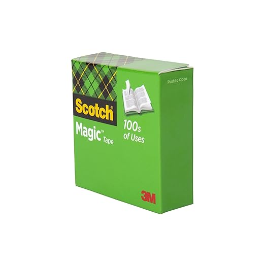 Scotch Magic Tape, Invisible, Home Office Supplies and Back to School Supplies for College and Classrooms, 1 Roll