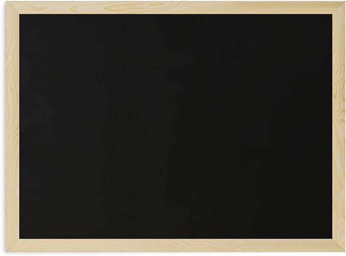 U Brands Chalboard, 18" x 24" Inches, Light Birch Wood Frame (310U00-01)